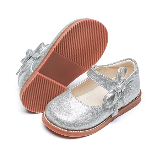 Image of PHIRAMIN Toddler Girl Mary Jane Student Oxford Shoes-Little Girl School Uniform Shoes for Wedding Party