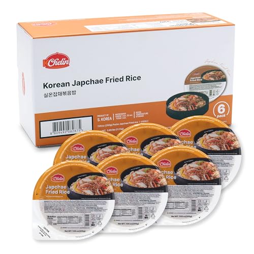 [KCHELIN] Microwaveable Korean Japchae Fried Rice (Pack of 6), Korean Food,...