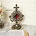 Needzo Antique Polished Solid Brass Monstrance, Ornate Reliquary Display, Catholic Church Supplies, 9.5 Inches