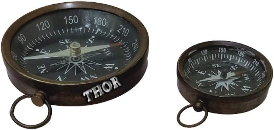 Nautical Antique Pocket Compass Vintage Marine Nautical Marine Gift Set of 2 Rustic Vintage Home Decor Gifts