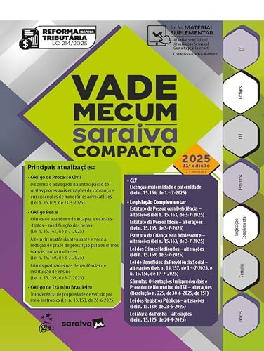 Vade Mecum Saraiva Compacto - 31ª Edição 2025