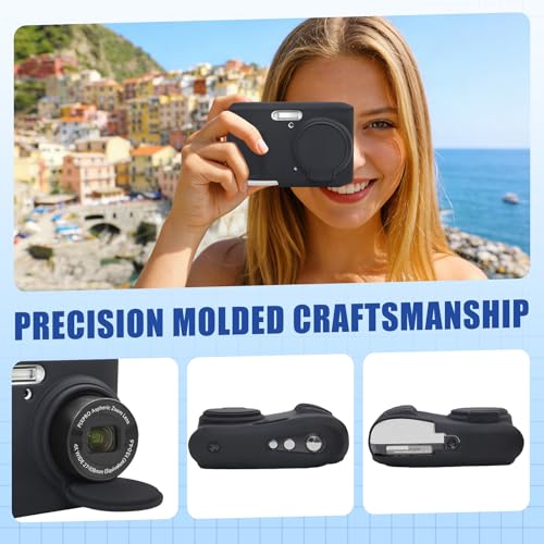 Funda de silicona para cámara Kodak PIXPRO FZ45 negra miniatura 4