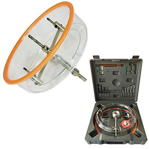 JOYOOO 40-200mm Adjustable Hole Cutter with Cowling Kit -Fast & Easy Holes in Drywall, Plywood, Sheet Metal, Plaster