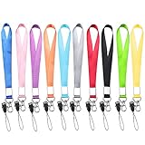 Kaptron Wrist Lanyard, (10 Pack) 8' Long Bracelet Wrist Strap Hand Grip Lanyard for USB Flashdrive Stick Thumb Drive, Keys Keychain, ID Badge Holder, Name Tag, Cellphone for Men Women (Multicolor)