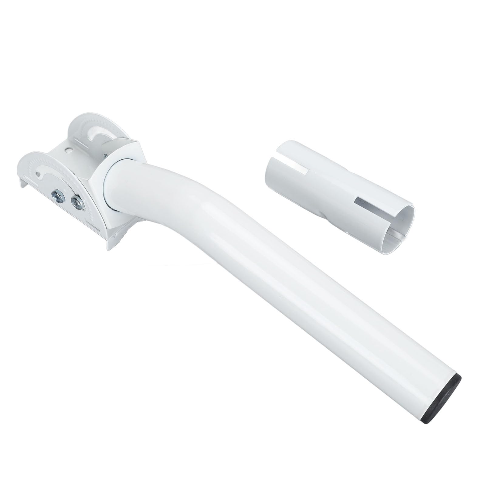 Support de Toit Satellite Double sécurité Coupe-Vent en Acier Inoxydable pour Antenne Rectangulaire V2, Kit de Montage Internet Satellite Robuste pour Routeurs WiFi, Angle Réglable, Blanc