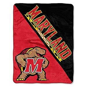 Northwest NCAA Maryland Terrapins Unisex-Adult Micro Raschel Throw Blanket, 46″ x 60″, Halftone