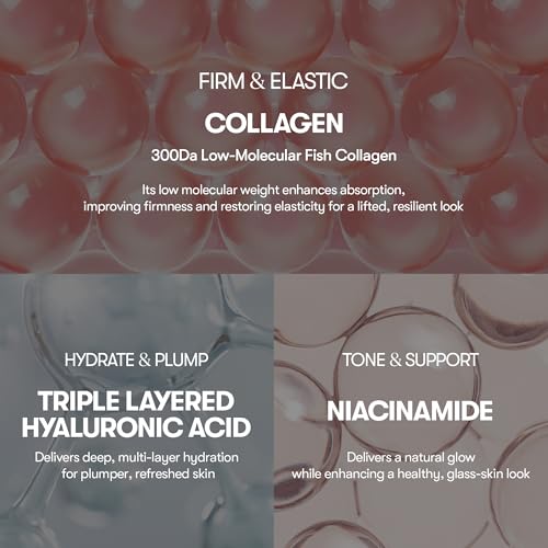 Image of VT COSMETICS CICA Collagen Daily Mask 30 Sheets, 300Da Low Molecular Collagen for Skin Elasticity, Hydrating & Firming, Pink Collagen Essence, Korean Face Mask