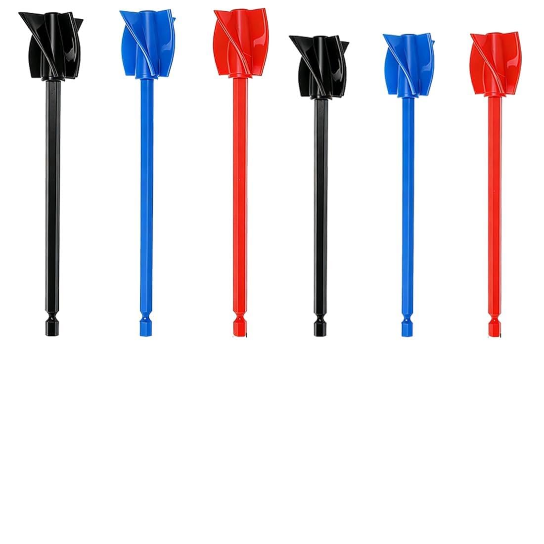 6 Piezas Mezcladores de Pintura con Barra de Extensión, Agitadores Reutilizables para Resina Epoxi, Pintura, Pigmentos, Esmalte Cerámico, Mezcladores para Taladro de 1/4 (1/4 Taladro)