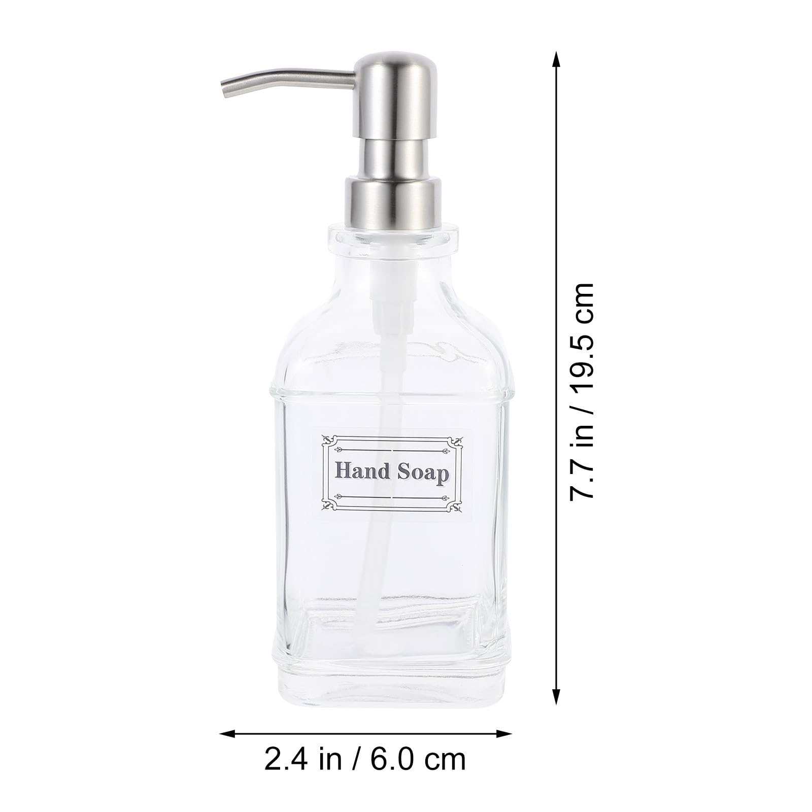 Dispensador Inoxidable de Bomba Loción de Vidrio de Acero 300ml