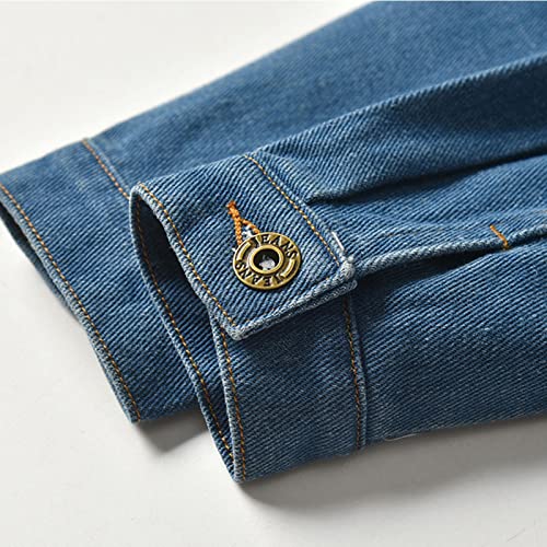 KAGAYD Jean Jacket with Hoodie Denim Jacket for Little and Big Kid Boys Fashion Button-down Jacket3