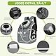 ALLSOPETS Haustier Hunde Rucksäcke Tragbar Transport Rucksack Reisen Tragetasche für Haustiere Reisen Atmungsaktive Tagesrucksack für Große Katzen Kleine Hunde (Dunkelgrau)
