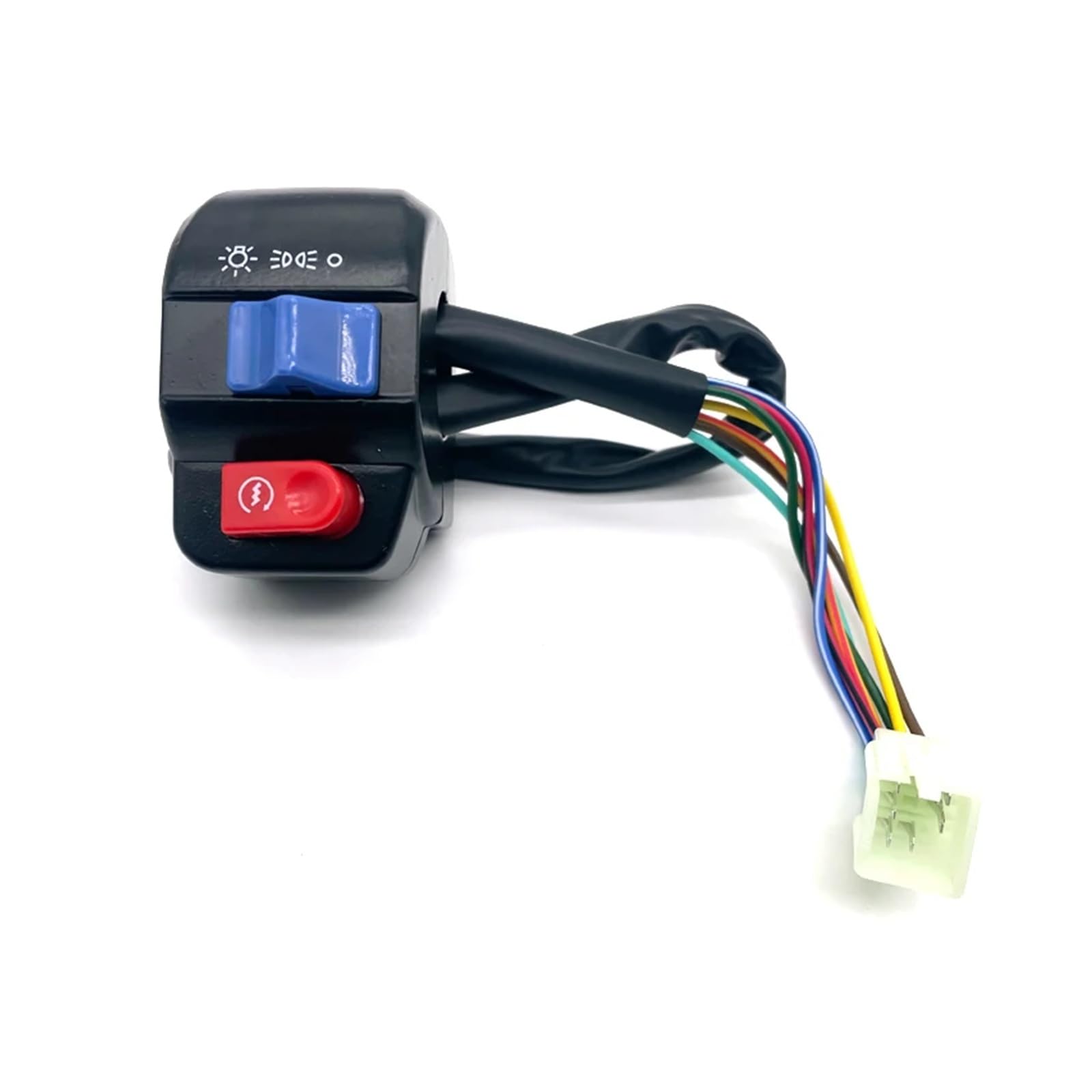 1 para sterowników kierownicy (lewy i prawy) z klaksonem, kierunkowskazami i 12 V do skuterów i rowerów elektrycznych Gy6 50 DC 125 DC 150 DC (Sky Blue)
