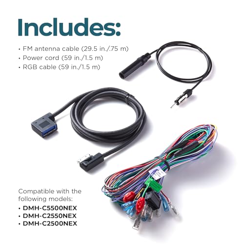Image of Pioneer RD-RGB150A 59 inch (1.5 Meter) Extension Cable for Select Pioneer Modular Head Units - Custom Installation Cable, DMH-WC6600NEX, DMH-WC5700NEX, DMH-C5500NEX, DMH-C2550NEX, DMH-C2500NEX