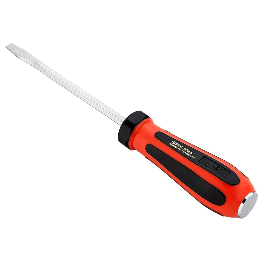 Jetech Striking Cap Go-Through Slotted Screwdriver, S2 Steel