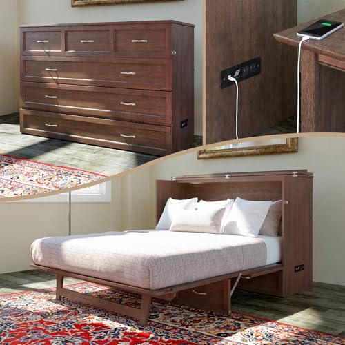 Atlantic Furniture Deerfield Murphy Bed Chest with USB Ports