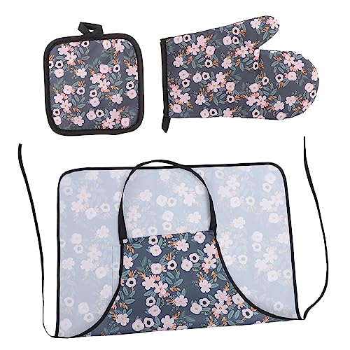 花柄ワンピースエプロン ミトンセット