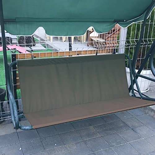Typutomi Swing Seat Cover Replacement, 600D Thickened Oxford Waterproof Chair Bench Replacement Cover Outdoor Swing Cushion Cover For 2/3 Seat Patio Garden Swing Chair(Coffee, L - 54.3X19.7X19.7In) #TOP1