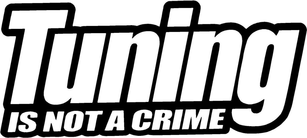 ISEE 360® Tuning is Not a Crime Vinyl Decal Car Sticker Decorate Cars Bike Truck Vans Vehicle Stickers Window Door Glass Mirror Sides Bonnet Rear Hood Bumper L X H 25 cm X 16 cm