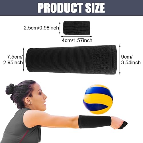 Miniatura 2 de MOFUCA Mangas de brazo de voleibol, mangas deportivas de compresión para antebrazo con cuna, protector de brazo de antebrazo para adultos