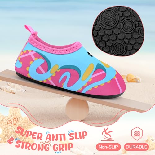 Image of Kids Boys Girls Swim Water Shoes, Toddler Kids Swim Water Shoes Non-Slip Quick Dry Beach Shoes,Barefoot Sports Shoes Aqua Socks for Beach Outdoor Sports