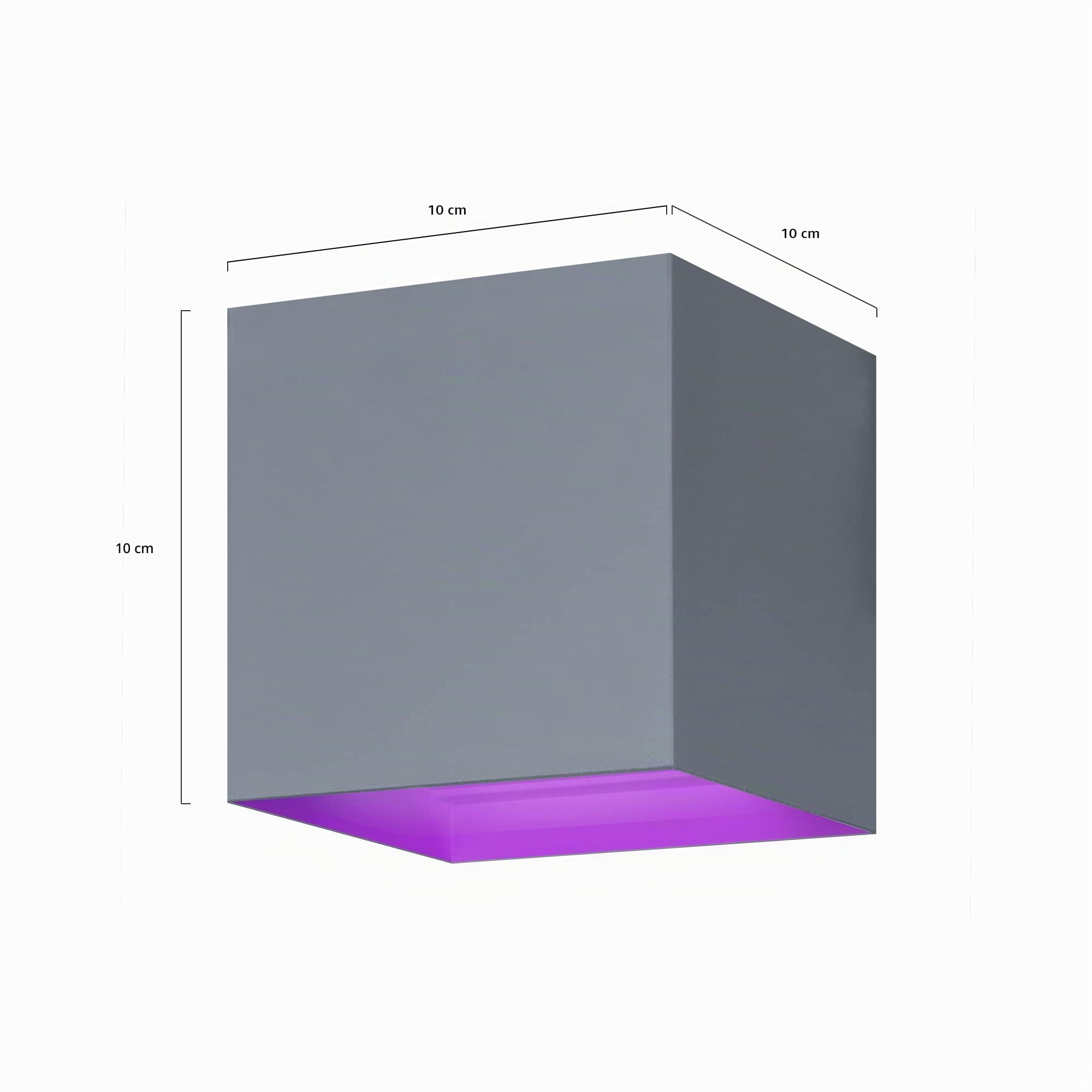 Hombli Smart LED Wandleuchte für innen und außen - dimmbarer Lichtwürfel modern, Abstrahlwinkel einstellbar, WiFi-, Bluetoothfähig, RGB, CCT - Grau | App-Steuerung, innen und außen, dimmbarer Lichtwürfel modern, Bluetoothfähig, niederländische Marke für d