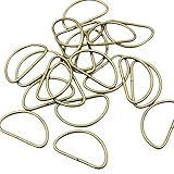 [KUKU工房] Dカン レザークラフト金具 (内径38mm, アンティークゴールド) 20個セット