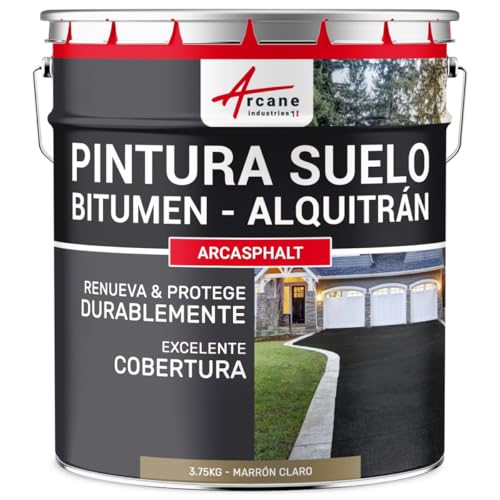 ARCANE INDUSTRIES Pintura para Asfalto - ARCASPHALT - 3,75 kg (hasta 7,5 m² en 2 Capas) Marrón Claro