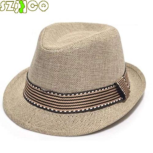Children's Belfry Trilby Boy Girl Linen Shot Brim Fedoras Jazz Hat Caps2