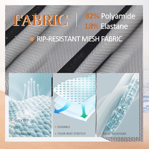 model wearing Zando swimdress. Rear view