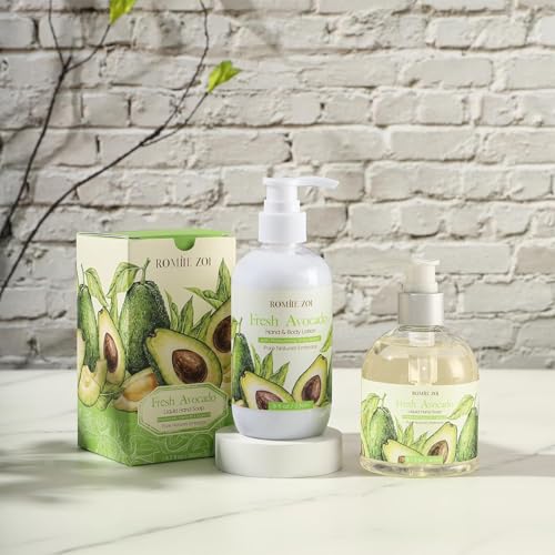 Image of ROMIIE ZOI Liquid Hand Soap, Avocado, 260ml /8.7 fl.oz | With Gift Box, Gentle cleansing, nourishes skin without drying