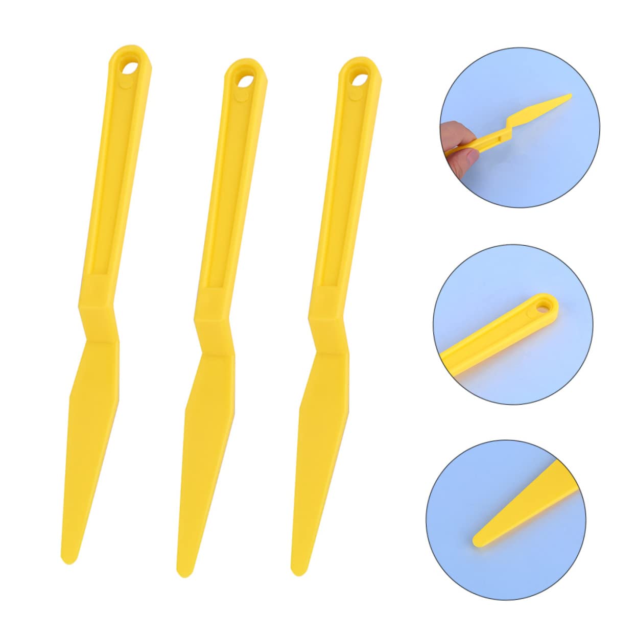 Yardwe Vehicle Film Scraper Wrap Tools 3-Piece Set Squeegee for Bubble Removal Window Tint Film Tint