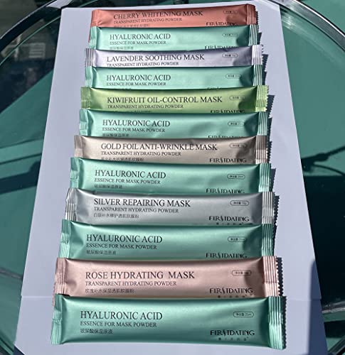 La Ruche Rose Collagen Hyaluronic Acid Assorted Facial Jelly Alginate Mask Moisturizing Hydro Jelly with Vitamin C Spa Skincare Rubber Face Mask 12 Sacks