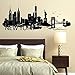 Stadt Silhouette Muster Dekorative Wandtattoo Stadt Skyline New York Vinyl Wandaufkleber Schriftzug Wohnzimmer Wohnkultur 80X32Cm