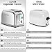 Lofter 2 Slicer Toaster with Bagel Function, Stainless Steel