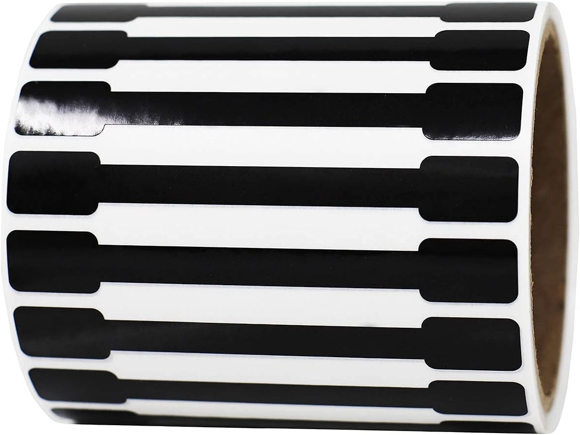 Black Blank Tamper Labels, 0.5 x 4 Inches 500 Total Labels