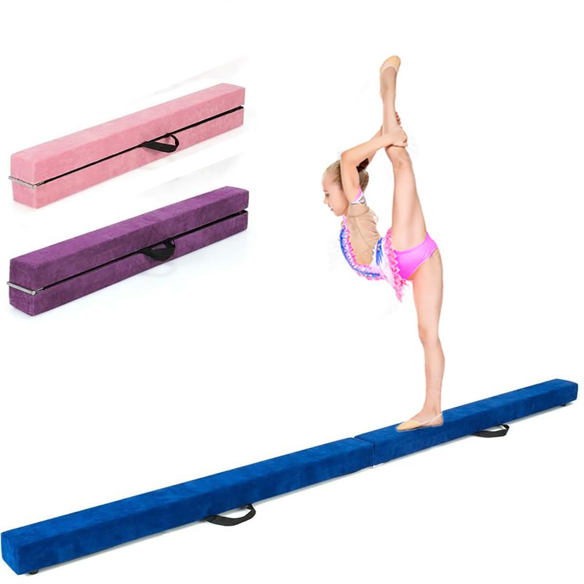 Trave Di Equilibrio Pieghevole 2.1m Woosien - Per Ginnastica Casa, Antiscivolo, Multicolore