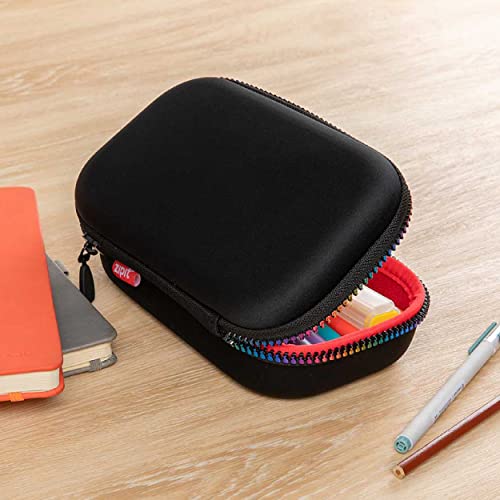 Image of ZIPIT Black & Rainbow Pencil Box for Girls, Cute Pencil Case for School, Large Capacity Stationery Organizer Box