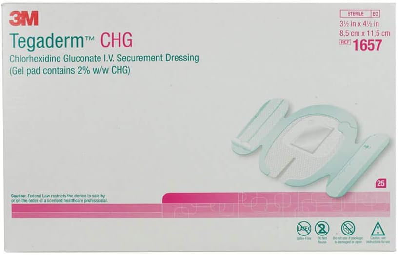 3M-1657 テガダーム CHG ドレッシング 3.5インチx4.5インチ 25/Bx 3M