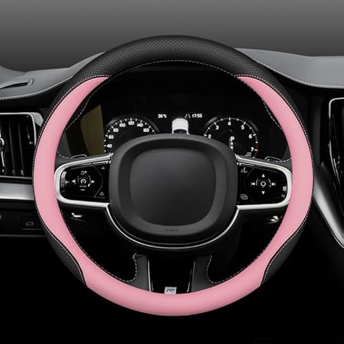 MYRFCSA Car Steering Wheel Covers, for Toyota Avensis Combi T27 T25 T22 Soft Breathable and Anti-Slip Car Accessory Steering Wheel Protector Cover,A