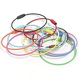 Photo Gallery heuskay 10pcs portachiavi in filo metallico cavo portachiavi in filo di acciaio portachiavi anello cerchio per bagagli tag id tag custodi multicolore, multicolore Photo Gallery heuskay 10pcs portachiavi in filo metallico cavo portachiavi in filo di acciaio portachiavi anello cerchio per bagagli tag id tag custodi multicolore, multicolore