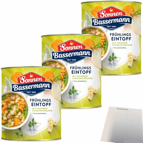 usy Bundle für Sonnen Bassermann Frühlings-Eintopf 3er Pack (3x800g Dose) + usy Block