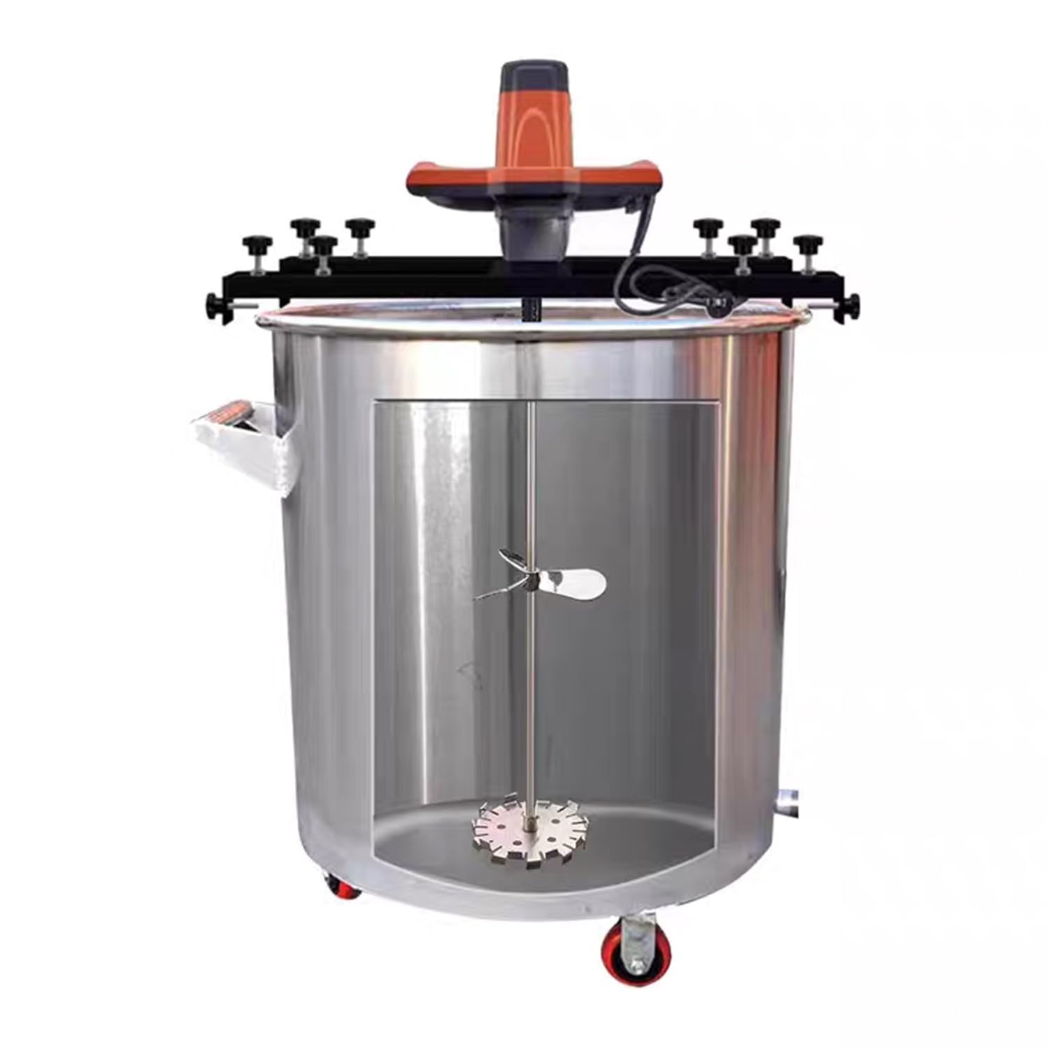 Agitador de aire eléctrico de 3000 W, acero inoxidable 316, impulsor de 250 mm, resistente a ácidos y álcalis, varilla de agitación de 900 mm, ajustable de 70-125 cm, ideal para pinturas y
