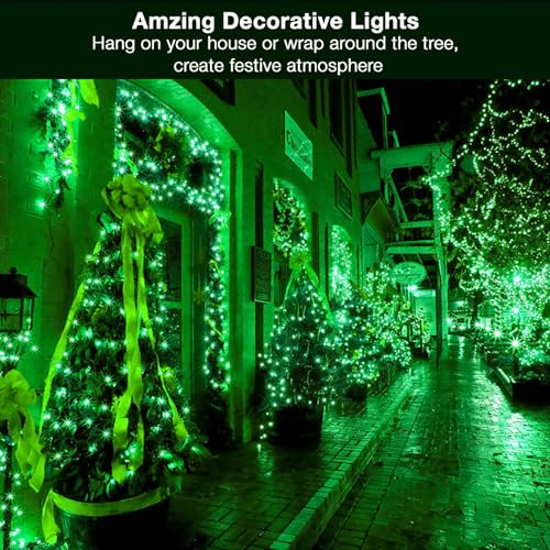Image of BrizLabs Christmas Lights, 69.6ft 300 Count Green String Lights, Connectable Incandescent Mini Light, 120V UL Certified Light String for Xmas Tree Indoor Outdoor St. Patrick's Day Party Decor