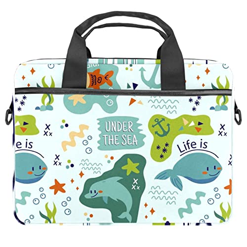 Housse ordinateur portable 13.3 à 14 pouces sacoche bandoulière pc portable mer