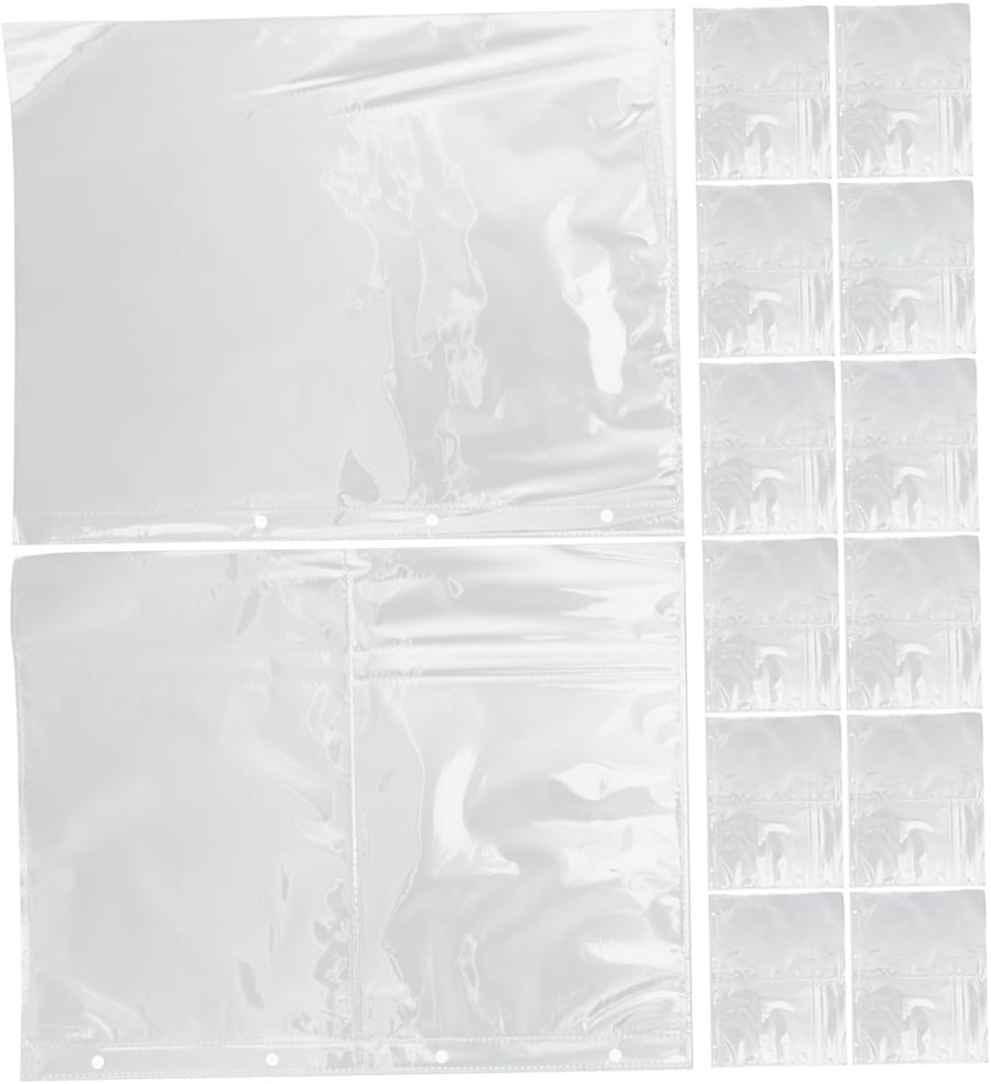 A4 Photo Album Pages Refill 50pcs Pp Looseleaf Photo Sleeves Four Holes and Collection in Binder Suitable for Postcards and Cards Organizer