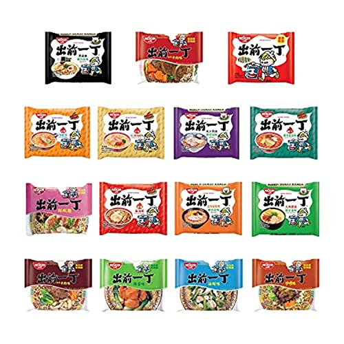 Nissin Demae Instant Noodles Ramen 10 PACKS Assorted Flavours (100g x 10) | Duck Tonkotsu Chicken Miso Sesame Spicy Black Sesame Oil | by Xihaha