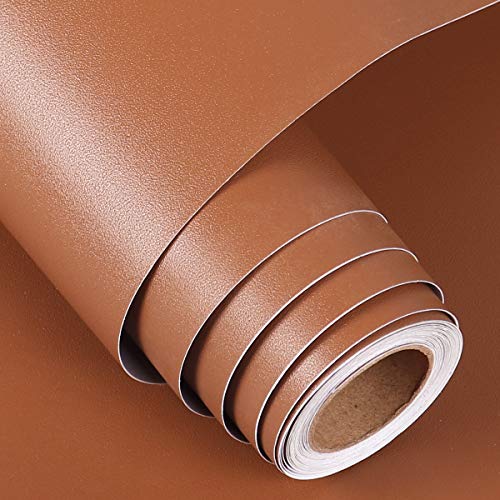 Funstick Matte Brown Wallpaper Stick And Peel For Bedroom Living Room Solid Brown Contact Paper Self Adhesive Peel And Stick Brown Wallpaper For Cabinets Table Accent Wall Thick Removable 12" X 200" #TOP10