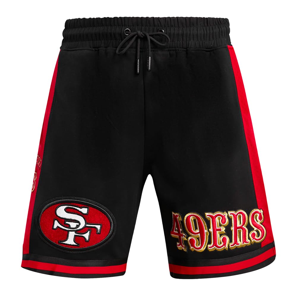 Pro Standard Mens NFL San Francisco 49Ers Retro Classics Athletic Short Black/Red/Black L