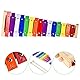 Btuty Glockenspiel Xylophon Holz & Aluminium Percussion Musikinstrument 15 Töne mit 2 Schlägeln
