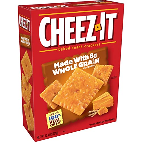 Cheez-It Cheese Crackers, Baked Snack Crackers, Office And Kids Snacks, Made With Whole Grain, 12.4Oz Box (1 Box) #TOP17